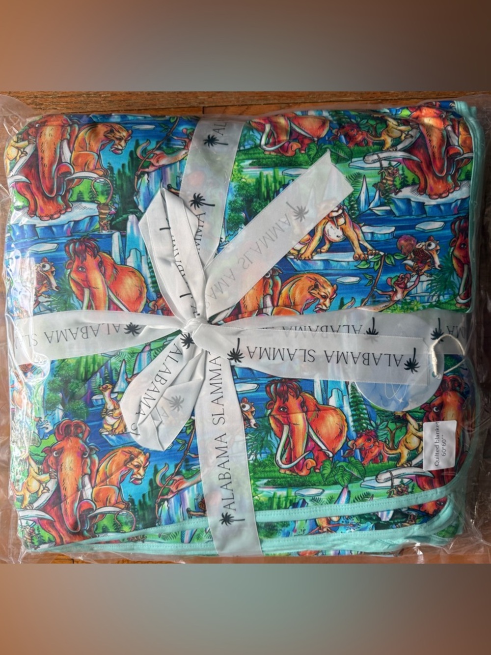 NWT Alabama Slamma 60x60 Ice Age The Bill Chill Bamboo Quilted Blanket